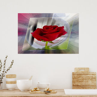 Poster Rosa vermelha 2