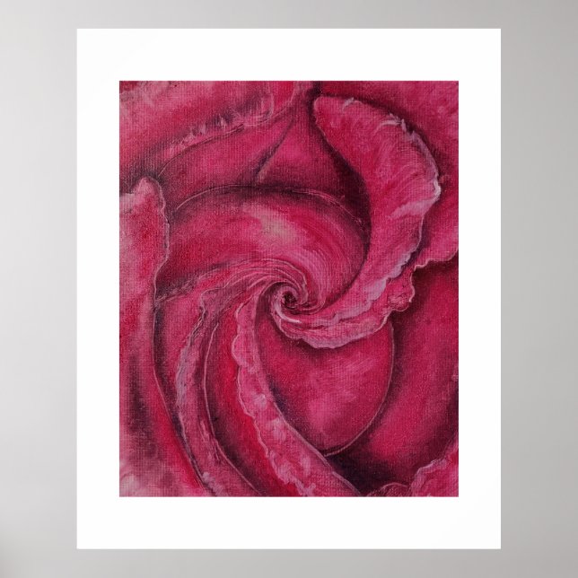 Poster Rosa vermelha fechada (Frente)