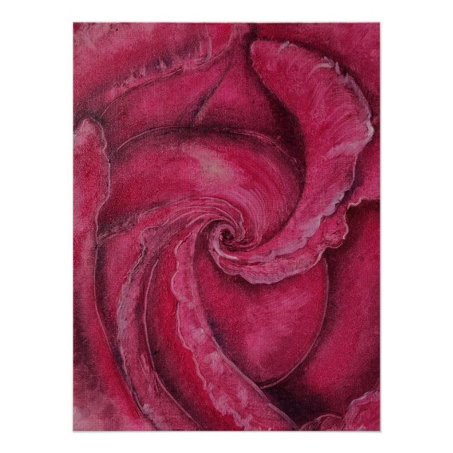 Pôster Rosa vermelha fechada (Frente)