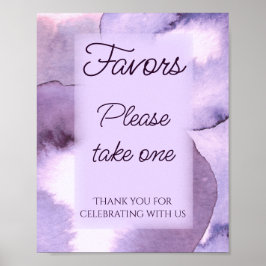 Poster Rosa violeta Favor, por favor, leve um