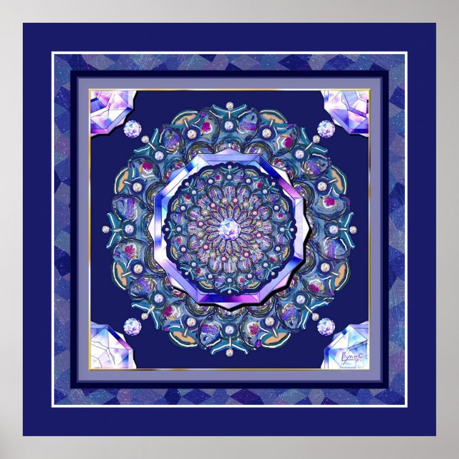 Poster Rosace Azul (Frente)