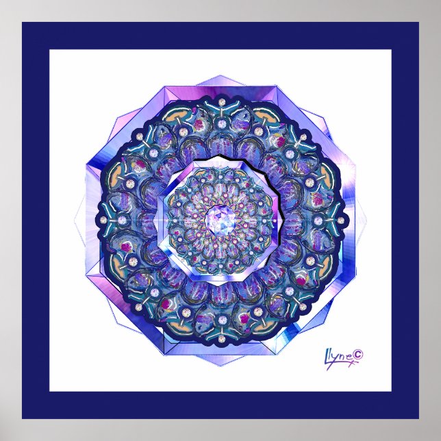 Poster Rosace Azul (Frente)