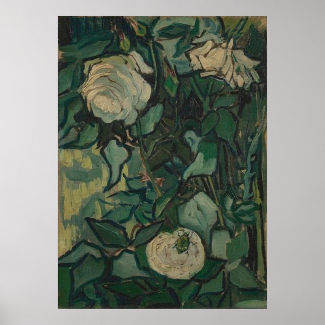 Poster Rosas 1889 Vincent van Gogh (Frente)