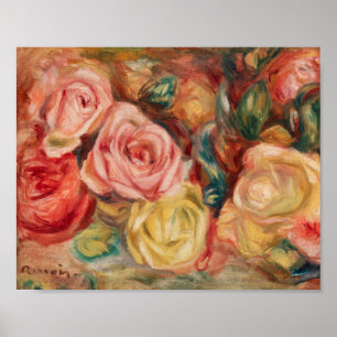 Poster Rosas (1912) apresentada por Pierre-Auguste Renoir