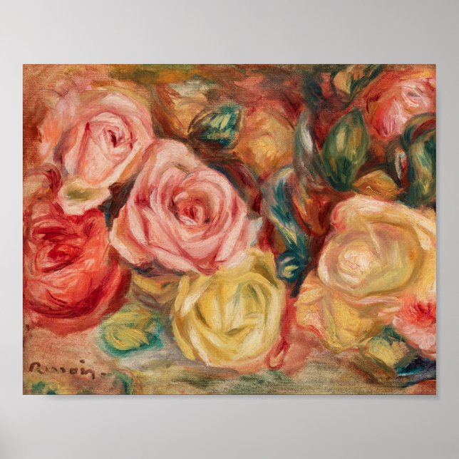 Poster Rosas (1912) apresentada por Pierre-Auguste Renoir (Frente)