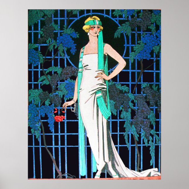 PÔSTER ROSAS À NOITE, BEAUTY FASHION FABRICAM ARTISTA (Frente)