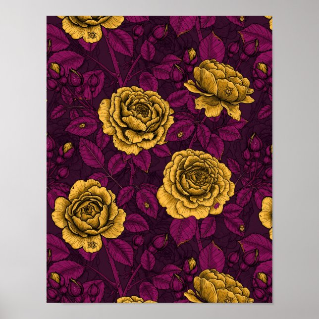 Poster Rosas amarelas (Frente)