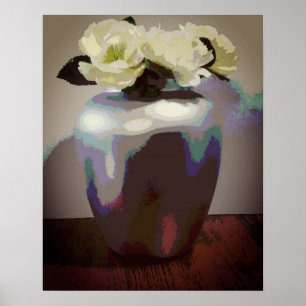 Poster Rosas brancas