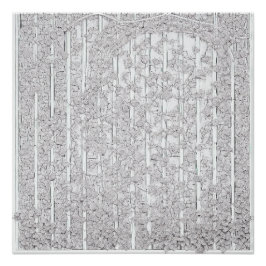 Pôster Rosas brancas E