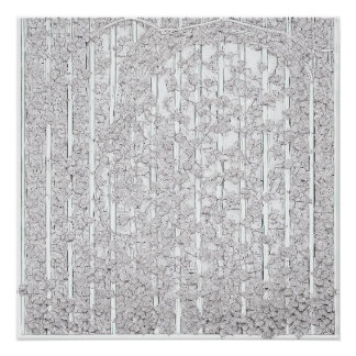 Pôster Rosas brancas E