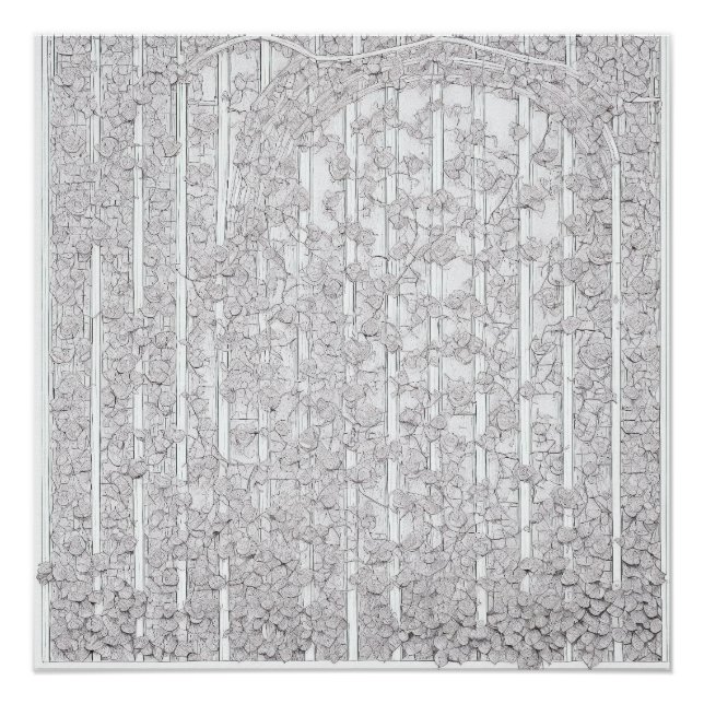 Pôster Rosas brancas E (Frente)