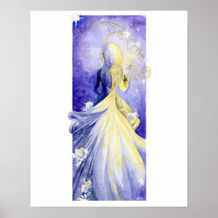 Poster Rosas brancas e rendas