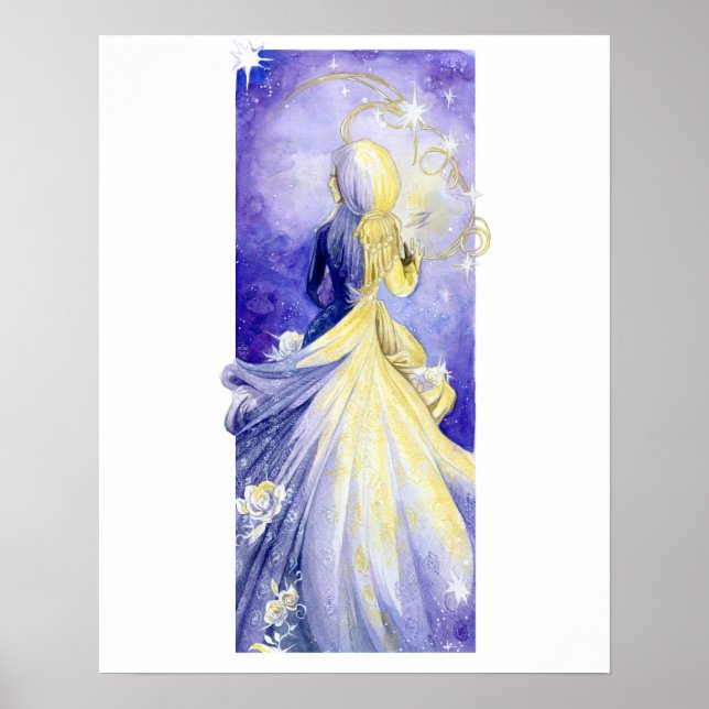 Poster Rosas brancas e rendas (Frente)