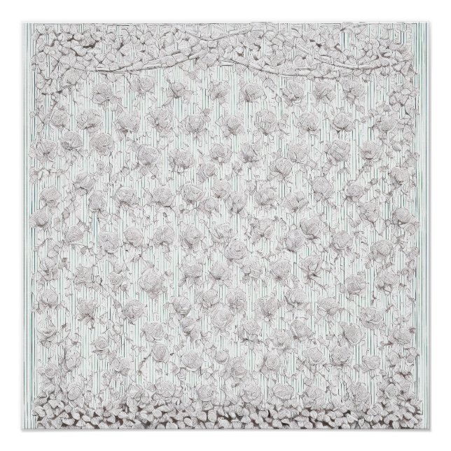 Pôster Rosas brancas F (Frente)