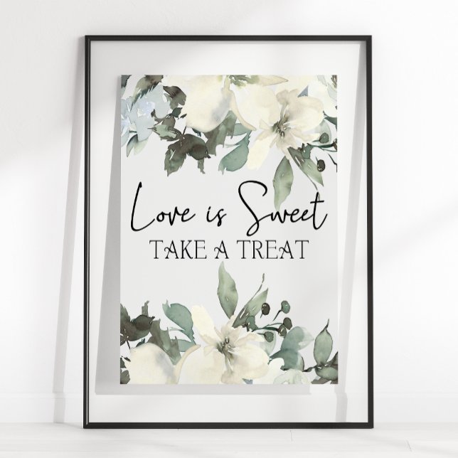 Poster Rosas Brancas Floral Amor É Bonito Favor (Criador carregado)