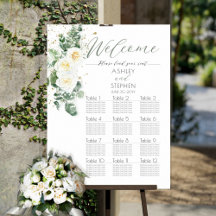 Rosas brancas | Gráfico de Casamentos Eucalyptus