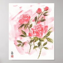 Rosas Carmesim à Luz da Manhã
