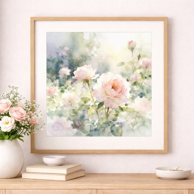Poster Rosas Cor-de-rosa de Jardim (Criador carregado)