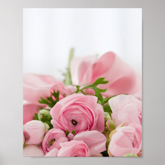 Poster Rosas de Casamento Rosa (Frente)