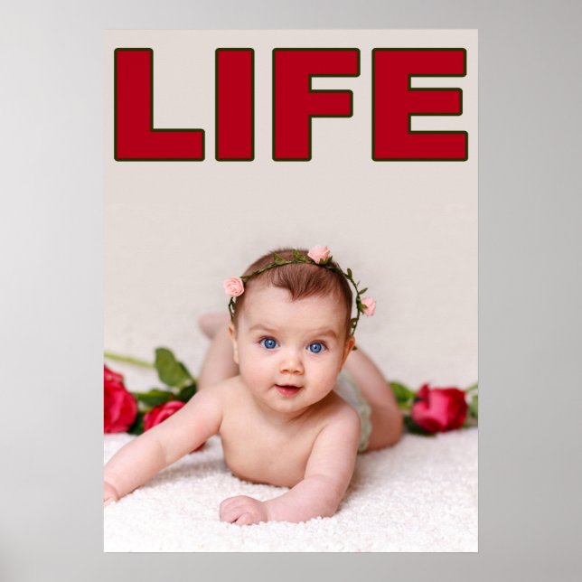POSTER ROSAS DE CRIANÇA PRO-LIFE BABY GIRL (Frente)