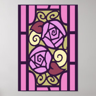 Poster Rosas de Deco no rosa