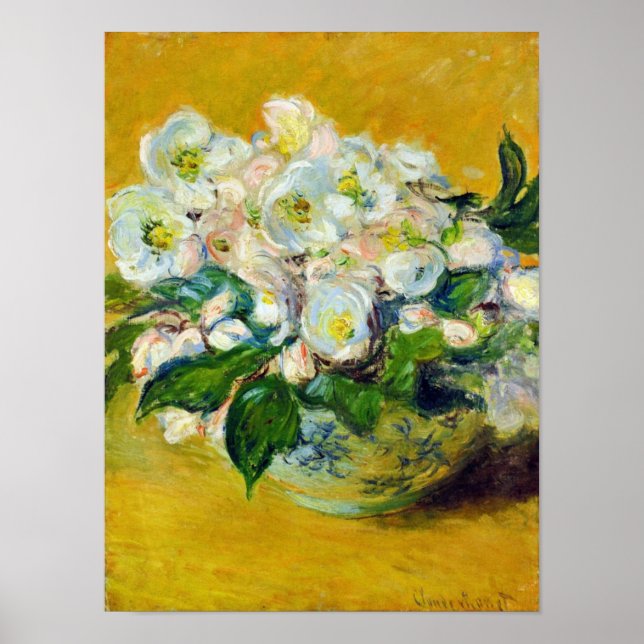 Poster Rosas de Natal (por Claude Monet) (Frente)