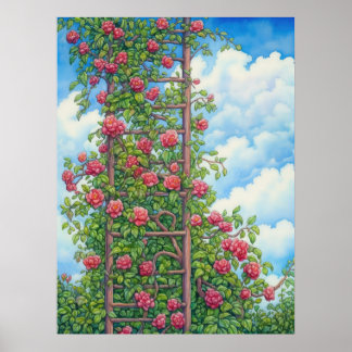 Poster Rosas de subida na escada