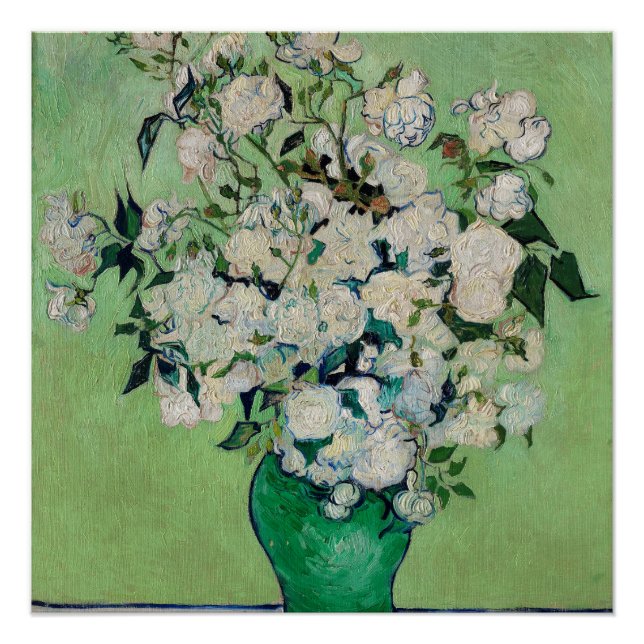 Pôster Rosas de Vincent Van Gogh (Frente)