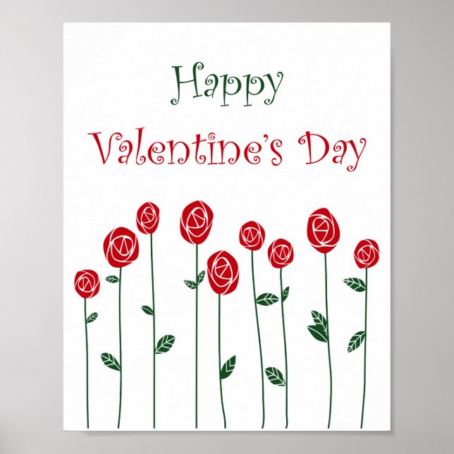 Poster Rosas dias de os namorados Ostrich Love Romance Fl (Frente)