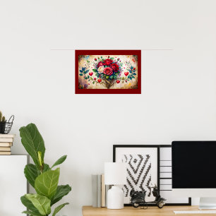 Poster Rosas e Corações