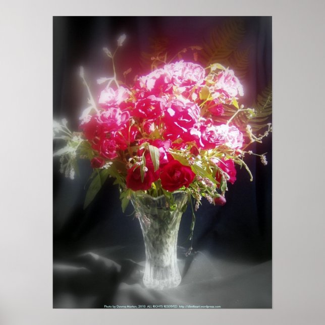 Poster rosas e flores silvestres (Frente)