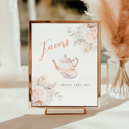 Poster Rosas Elegantes - Favoritos para festas Bridal Tea
