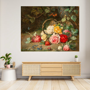 Poster Rosas em uma Cesta – Josef Neugebauer