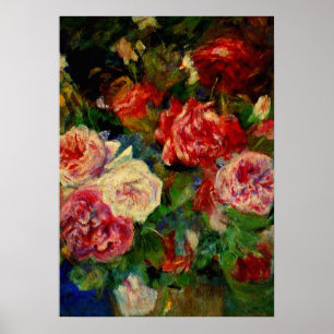 Poster Rosas, famosa pintura Renoir,