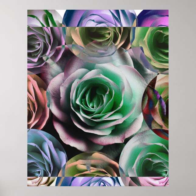 POSTER ROSAS FLOR ESTILO ARTÍSTICO (Frente)