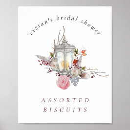 Poster Rosas Florais e Lanterna - Sinal de Comida