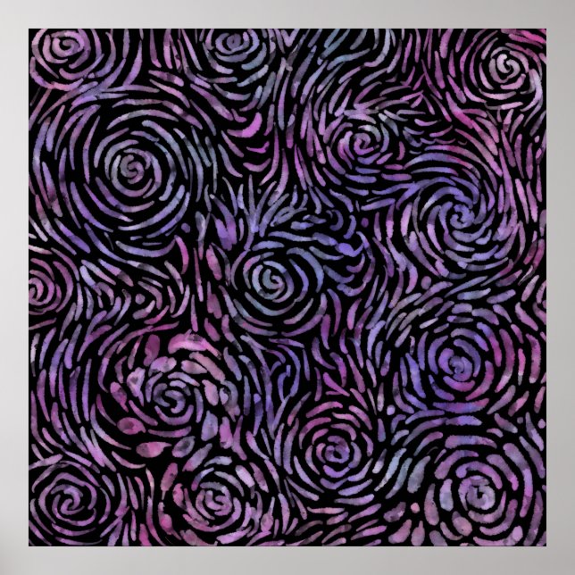 Poster Rosas impressionistas (Frente)