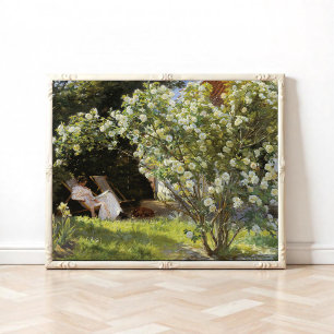 Poster Rosas. Marie Krøyer sentada na cadeira de deck