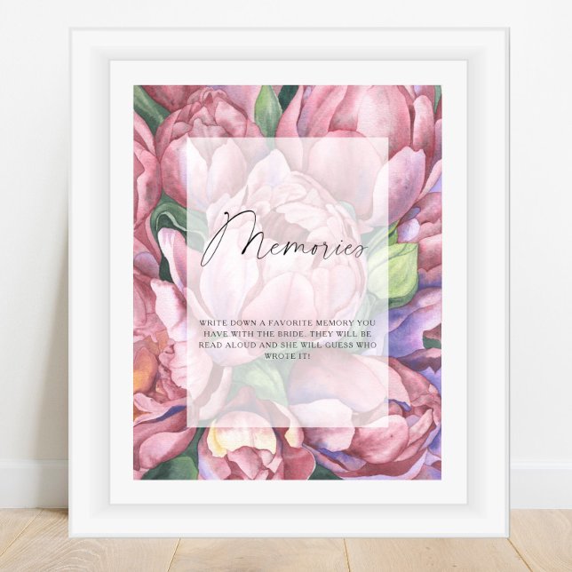 Poster Rosas peônia - memórias com a noiva (Criador carregado)