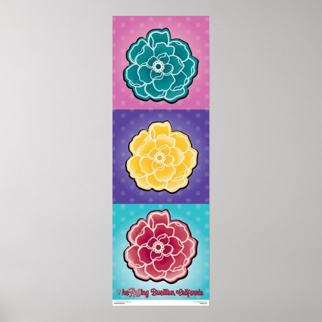 Poster - Rosas Pop - Buellton.Art (Frente)