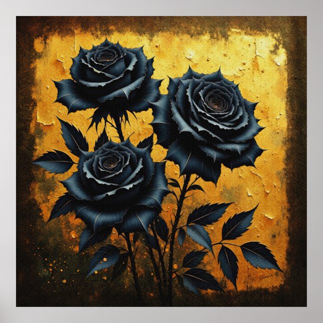 Poster Rosas Pretas (Frente)