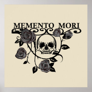 Poster Rosas pretas Memento mori