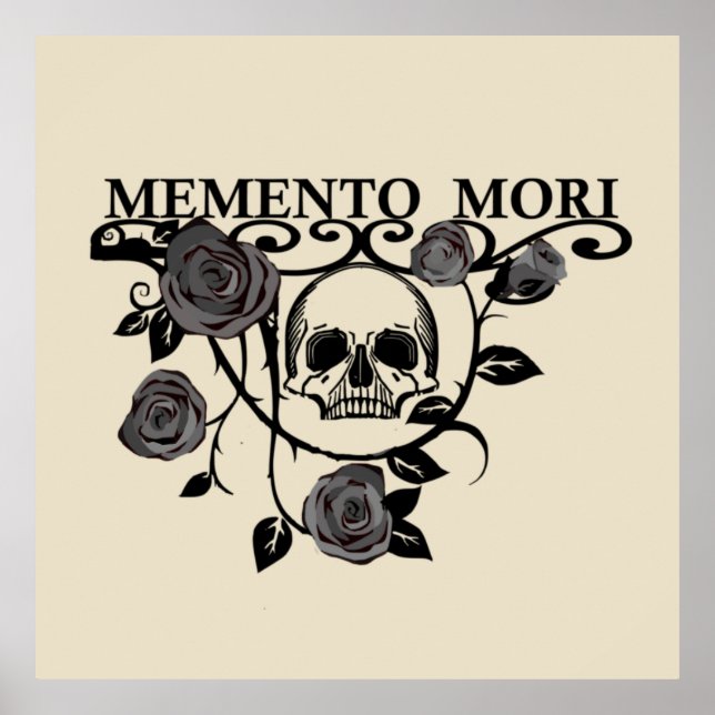 Poster Rosas pretas Memento mori (Frente)