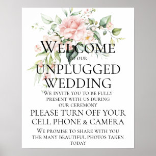 Poster Rosas rosa Eucalyptus Unplugged Cerimony