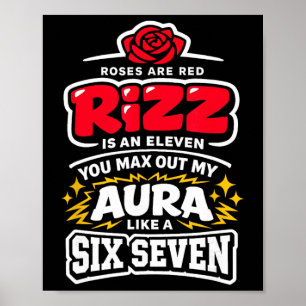 Poster Rosas São Vermelhas Seis Sete Brainrot Dia dos Nam