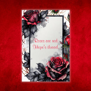 Poster Rosas são vermelhos, o fio da esperança - monogram