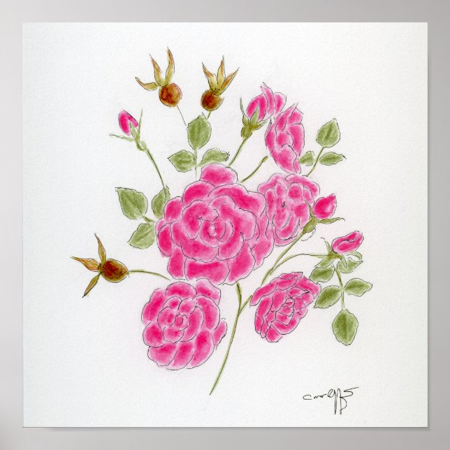 Poster Rosas vermelhas (Frente)