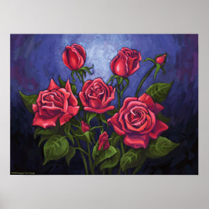 Pôster Rosas vermelhas