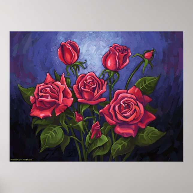 Pôster Rosas vermelhas (Frente)