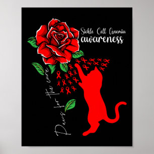 Poster Rosas vermelhas De Gatos Para A Anemia Cura Em Cél